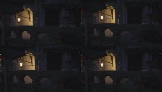 绍兴八字桥夜景高清在线视频素材下载