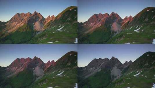 阿尔高阿尔卑斯山巴伐利亚州山谷的日落德国高清在线视频素材下载