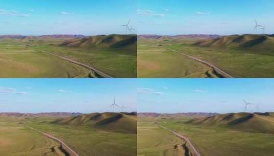 内蒙古草原白天航拍高清在线视频素材下载
