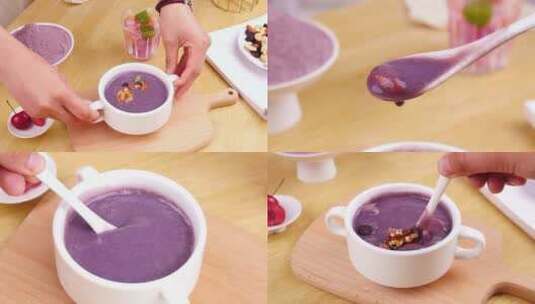 紫薯米浆高清在线视频素材下载