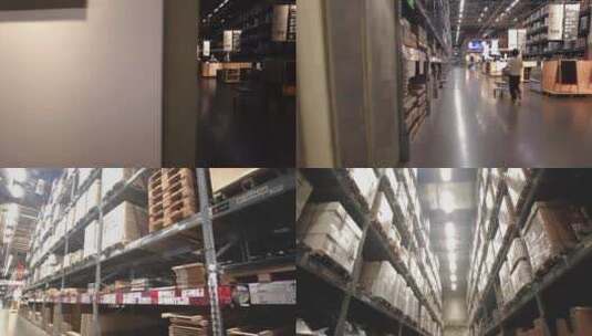 【4K】仓库货架高清在线视频素材下载