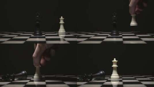 国际象棋博弈高清在线视频素材下载