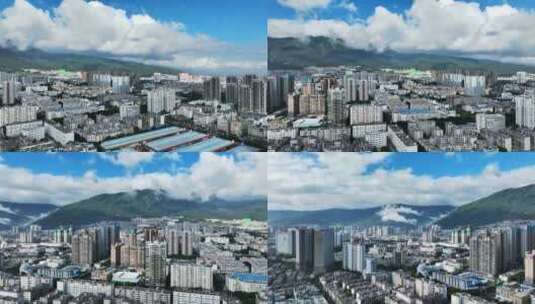 云南大理城市天际线高清在线视频素材下载