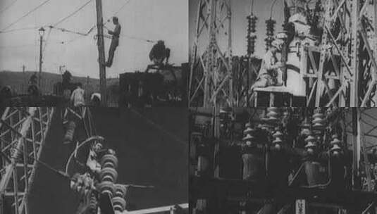 30年代 40年代电力工人高清在线视频素材下载