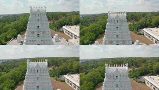 白天一座寺庙上空倾斜拍摄。高清在线视频素材下载