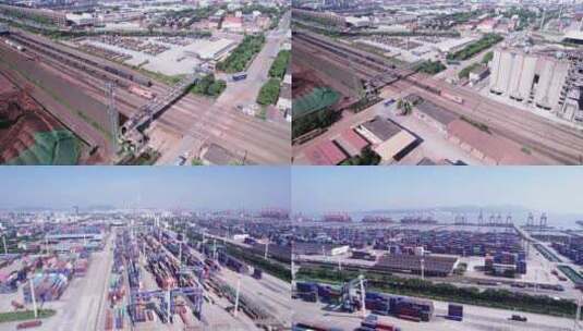 【原创】码头 集装箱 港口 出口贸易高清在线视频素材下载