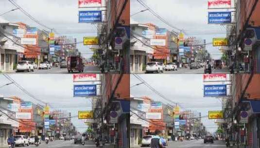 泰国清迈古镇小镇城市街道道路高清在线视频素材下载