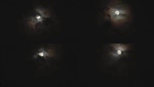 夜晚月亮延时素材1高清在线视频素材下载