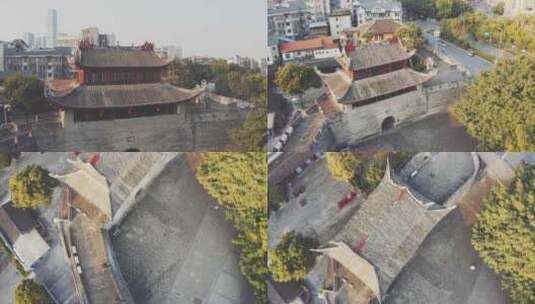 柳州东门城楼明代古建筑城墙城楼高清在线视频素材下载