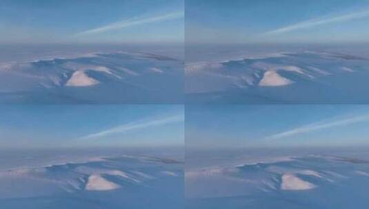 寒冬银色的呼伦贝尔草原暮雪高清在线视频素材下载