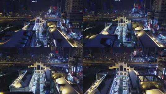 楚河汉街 中北路立交桥高清在线视频素材下载