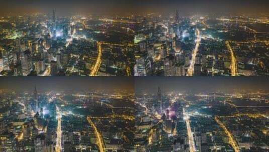 南京紫峰夜景延时高清在线视频素材下载