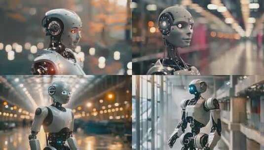 人型人工智能机器人ai素材原创高清在线视频素材下载