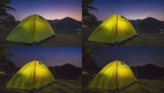 露营 帐篷高清在线视频素材下载
