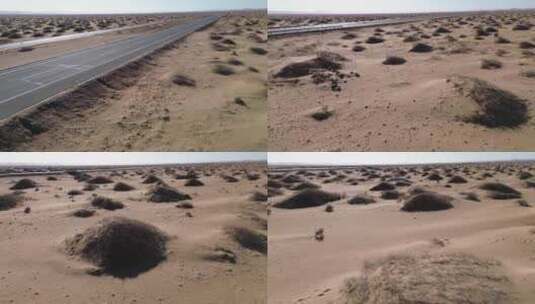骆驼刺戈壁地貌高清在线视频素材下载