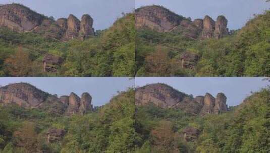 武夷山大王峰玉女峰九曲溪丹霞地貌高清在线视频素材下载