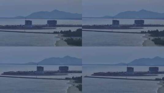 海南崖州港口码头航拍高清在线视频素材下载