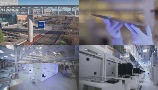 芯片制造工厂半导体制造工厂光刻机阿斯麦高清在线视频素材下载