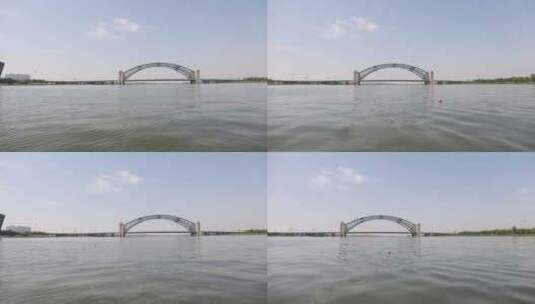 晋阳桥水面近距离拍摄高清在线视频素材下载