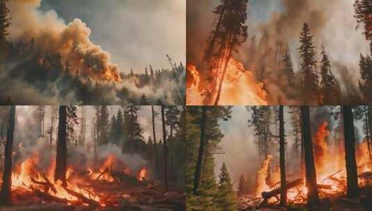 森林大火高清在线视频素材下载