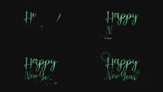 新年快乐文字动画高清在线视频素材下载