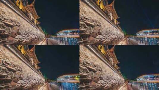 扬州东关古渡浮雕延时摄影高清在线视频素材下载