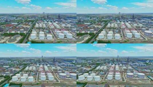 新疆克拉玛依石油工业城市HDR航拍高清在线视频素材下载