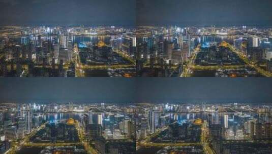 钱江新城夜景延时高清在线视频素材下载