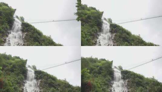南宝山峡谷瀑布高清在线视频素材下载