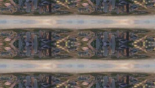 镜像三维城市高清在线视频素材下载