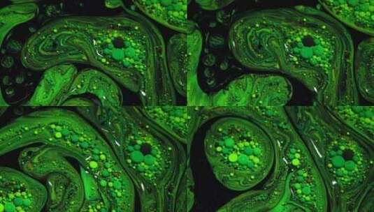 绿色液体特写镜头高清在线视频素材下载