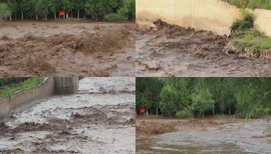 【合集】暴雨后洪水 山洪  泥石流高清在线视频素材下载