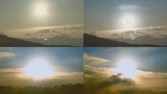 日晕高挂 天空奇景 光环闪耀 天地生辉高清在线视频素材下载