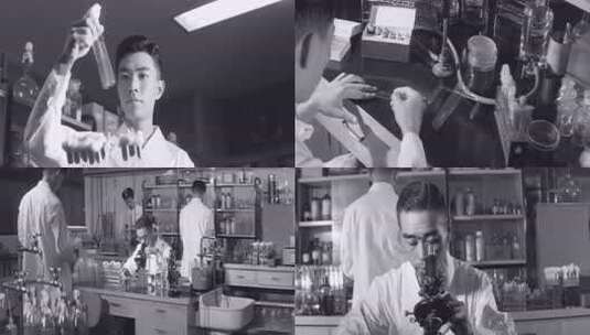 50-80年代 医学试验高清在线视频素材下载