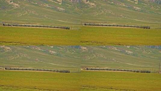 念青唐古拉山青藏铁路高清在线视频素材下载