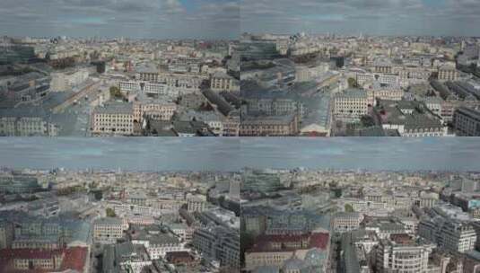 太阳照耀着俄罗斯的城市高清在线视频素材下载