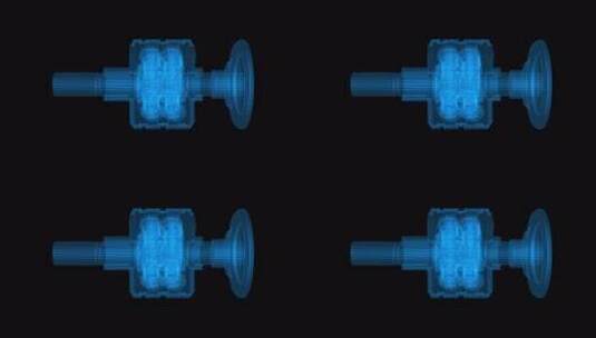 科技线框差速器原理及展示高清在线视频素材下载