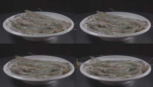 海虾旋转特写拍摄LOG高清在线视频素材下载