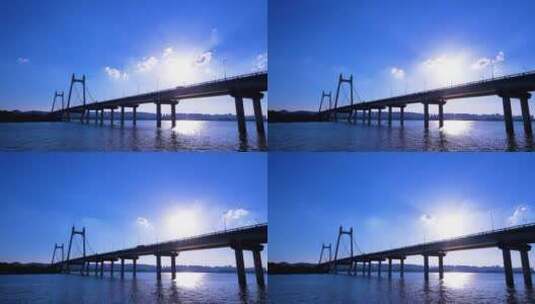 4K长沙跨江大桥三叉戟大桥3高清在线视频素材下载