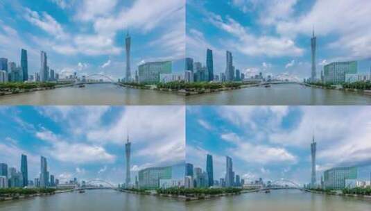 【正版素材】广州塔和珠江新城高清在线视频素材下载