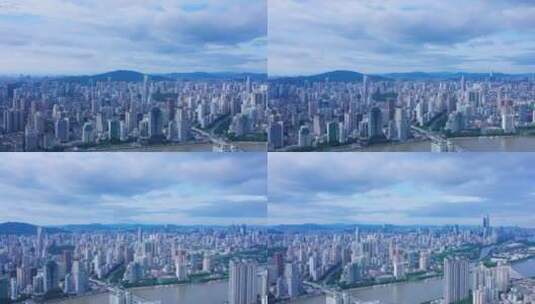 广州城市中心摩天大楼建筑航拍景观高清在线视频素材下载