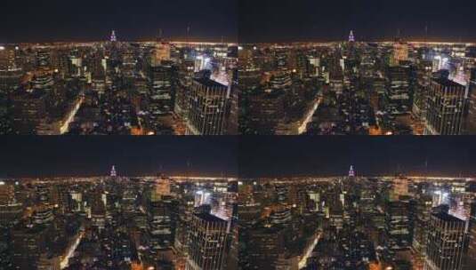 纽约城市夜晚景观高清在线视频素材下载