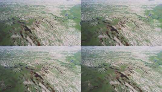 航拍新疆巴音布鲁克草原沼泽自然风光高清在线视频素材下载