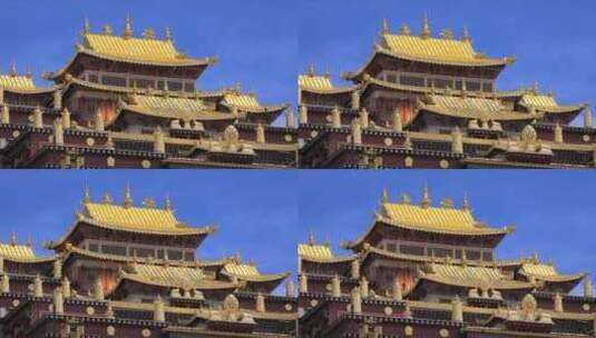 香格里拉松赞林寺细节高清在线视频素材下载