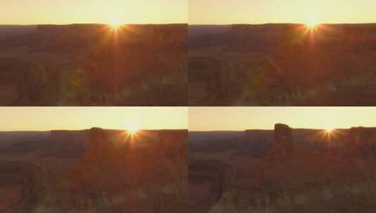 犹他州众神之谷日落景观高清在线视频素材下载