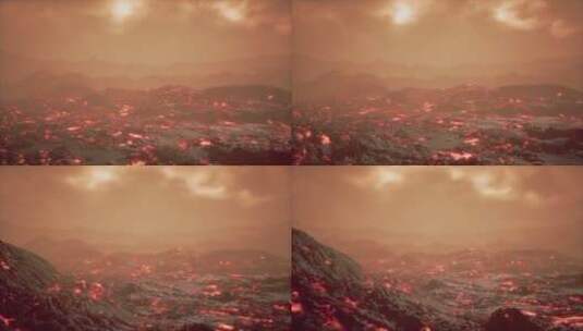 火山爆发火山喷发视频红色高温岩浆高清实拍高清在线视频素材下载