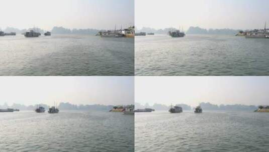 越南下龙湾的自然风光高清在线视频素材下载