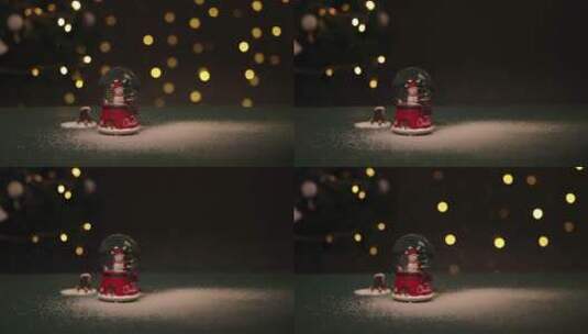 实拍圣诞节唯美的水晶球高清在线视频素材下载