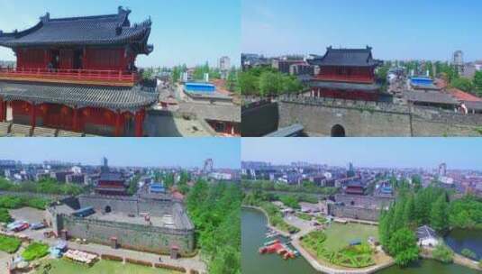 荆州古城之宾阳楼高清在线视频素材下载