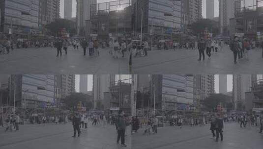重庆街景夜景高清在线视频素材下载